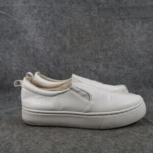 Journee Shoes Womens 9 Slip On Sneakers Casual Patrice Platform Trainer White